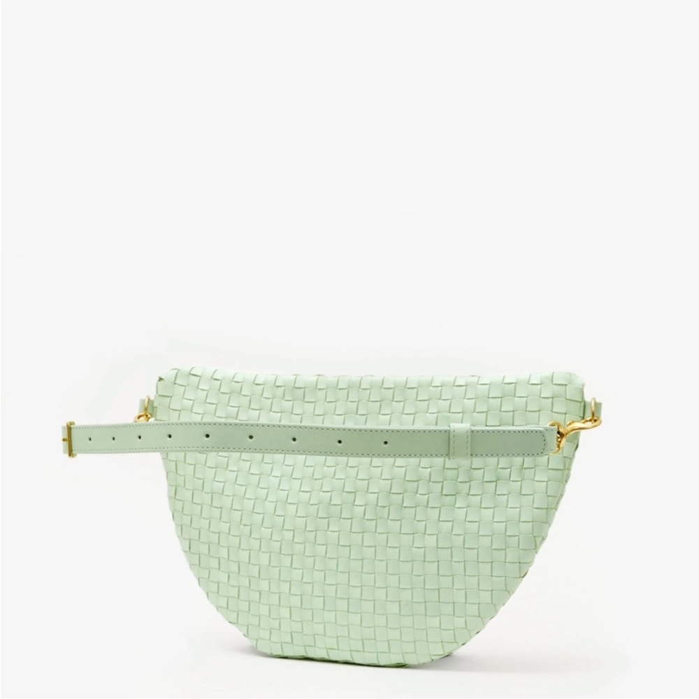 Clare V Grande Fanny in Mist Woven Checker NEW - Picture 5 of 11